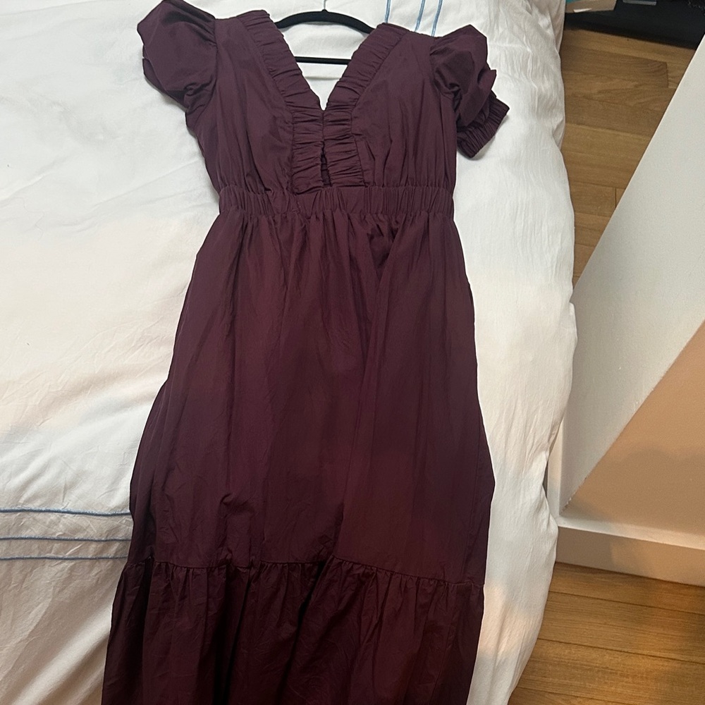 Anthropologie Aureum Burgundy Women's Dress